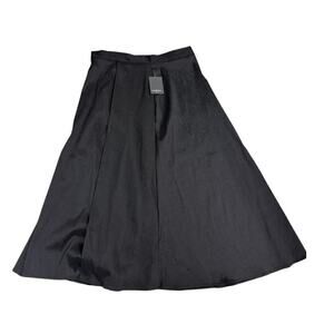 NWT Marina Black A-Line Skirt XL Elegant Midi Silhouette
